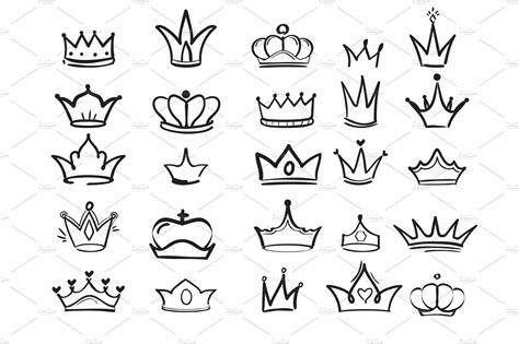 simple crown tattoo stencil.